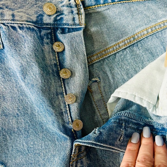 👖💙 LEVI’S Ribcage Straight Ankle Jeans | Sz 26 x 27 | Distressed Light Wash NWT - Picture 8 of 9